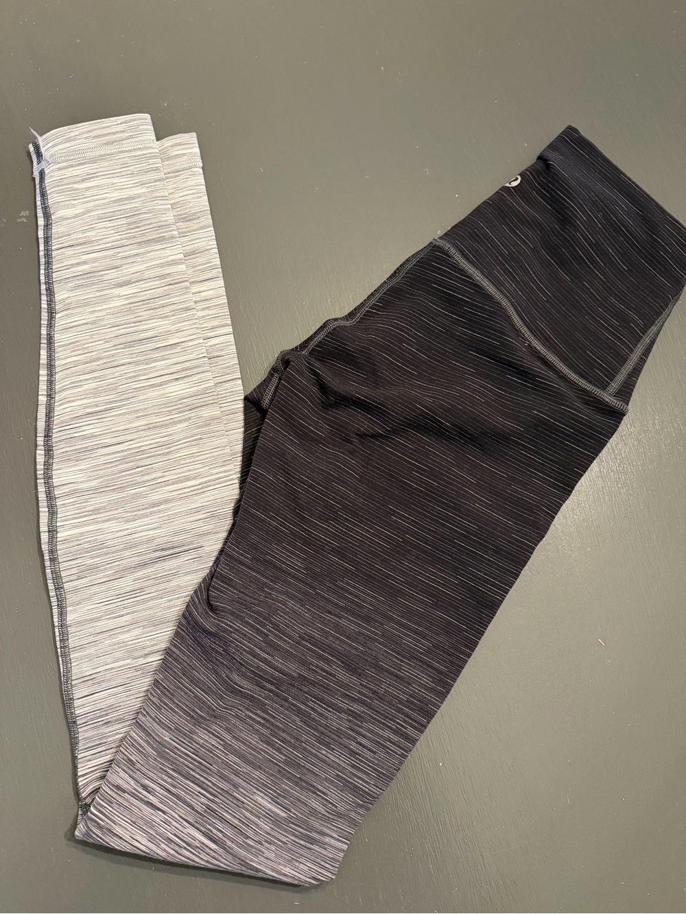 lululemon athletica Womens Ombre Leggings - Black and Light Gray